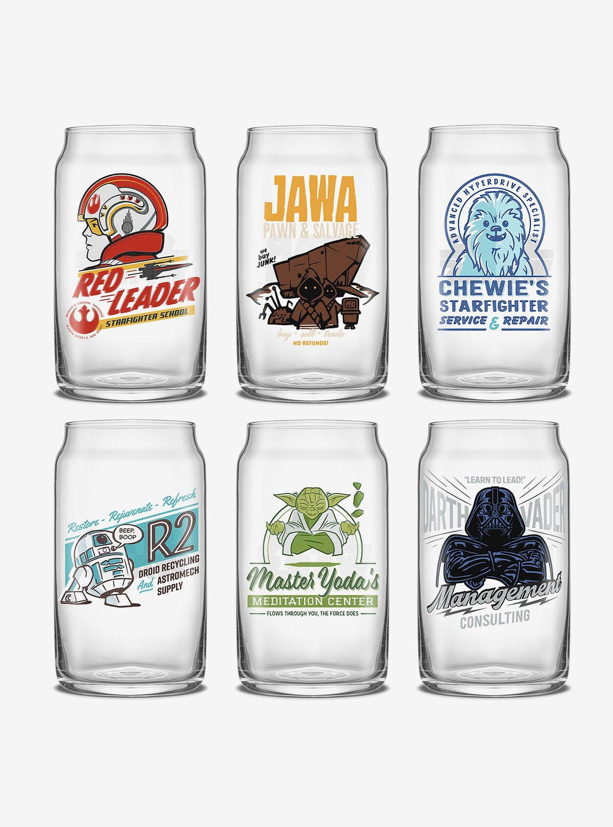 Set de 6 vasos retro Star Wars