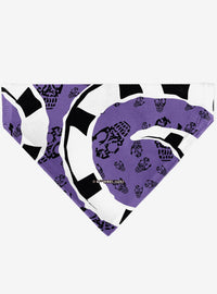 Bandana para mascota Beetlejuice con gusano de arena y calaveras