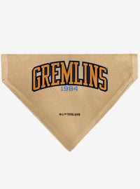Bandana para mascota Gremlins: rostro de Gizmo y diseño varsity