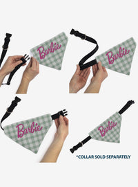 Bandana beige a cuadros para mascotas Barbie