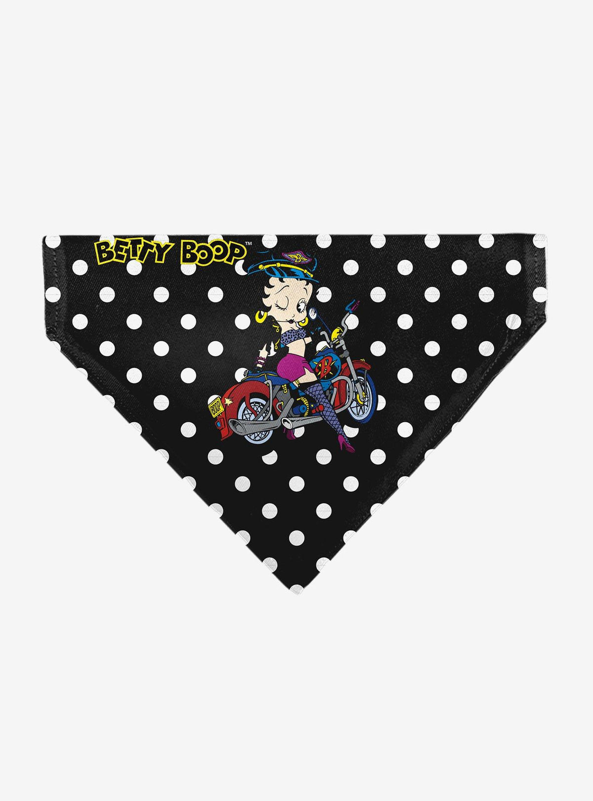 Bandana para mascota Betty Boop Biker Betty con lunares