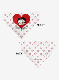 Bandana roja para mascota Betty Boop con corazón y estrellas