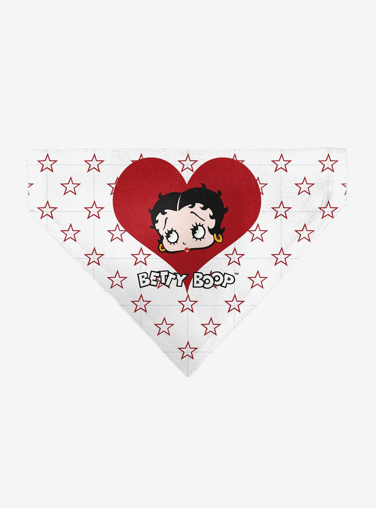Bandana roja para mascota Betty Boop con corazón y estrellas