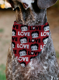 Bandana para mascota Betty Boop Love Text