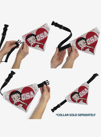 Bandana para mascota Betty Boop con corazones y estrellas