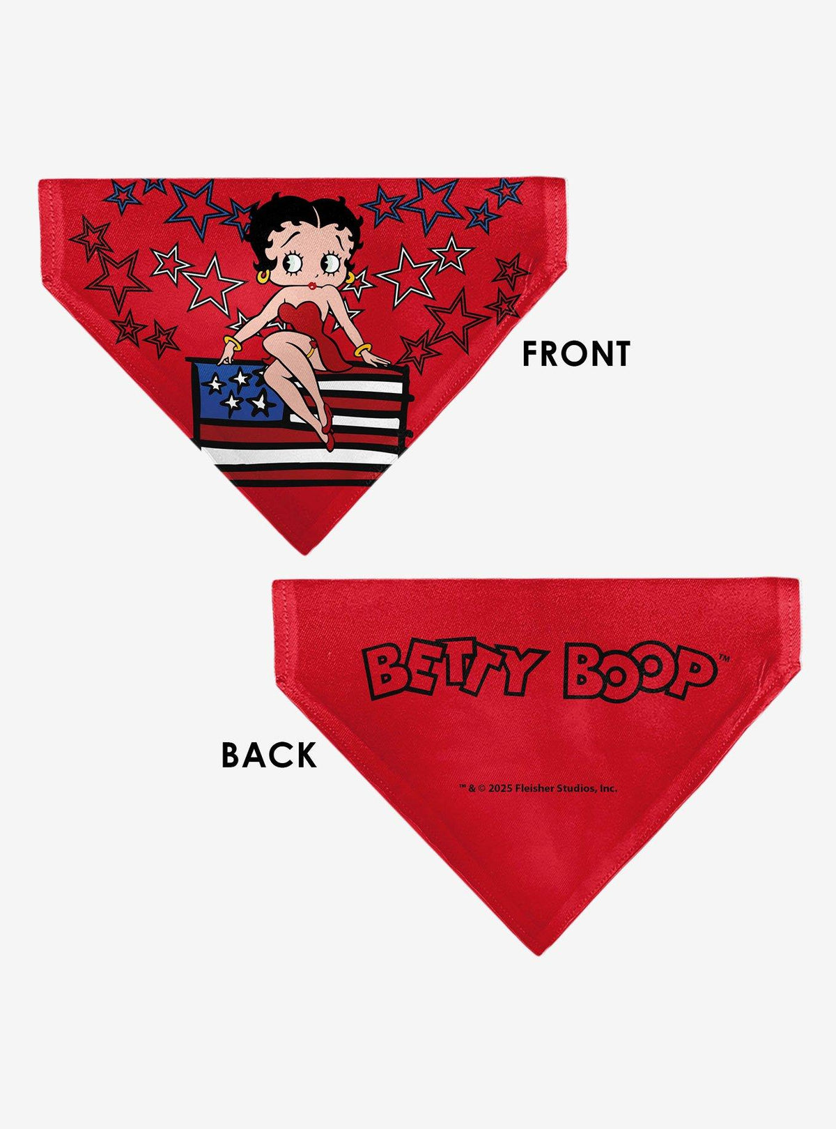 Bandana para collar de mascota Betty Boop: estrellas y franjas