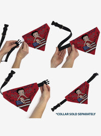 Bandana para collar de mascota Betty Boop: estrellas y franjas
