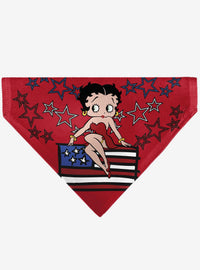Bandana para collar de mascota Betty Boop: estrellas y franjas
