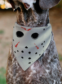 Bandana para mascota Friday the 13th con máscara de hockey