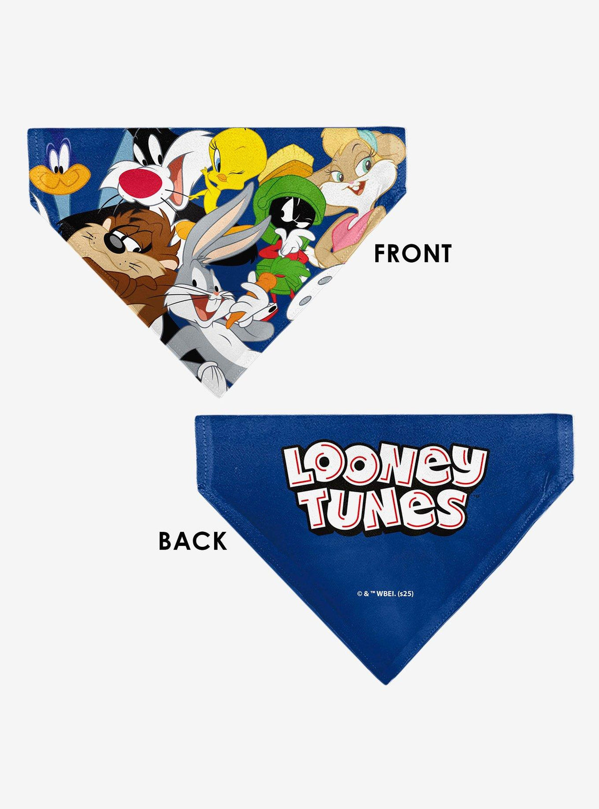 Bandana Looney Tunes para mascota con personajes apilados