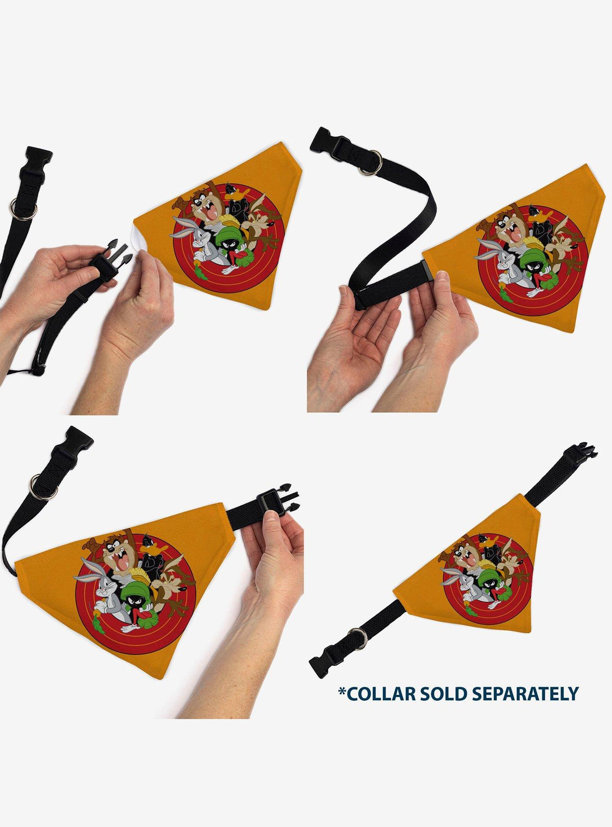 Bandana para mascota Looney Tunes con cinco personajes
