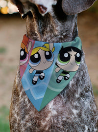 Bandana para mascota Las Chicas Superpoderosas en vuelo