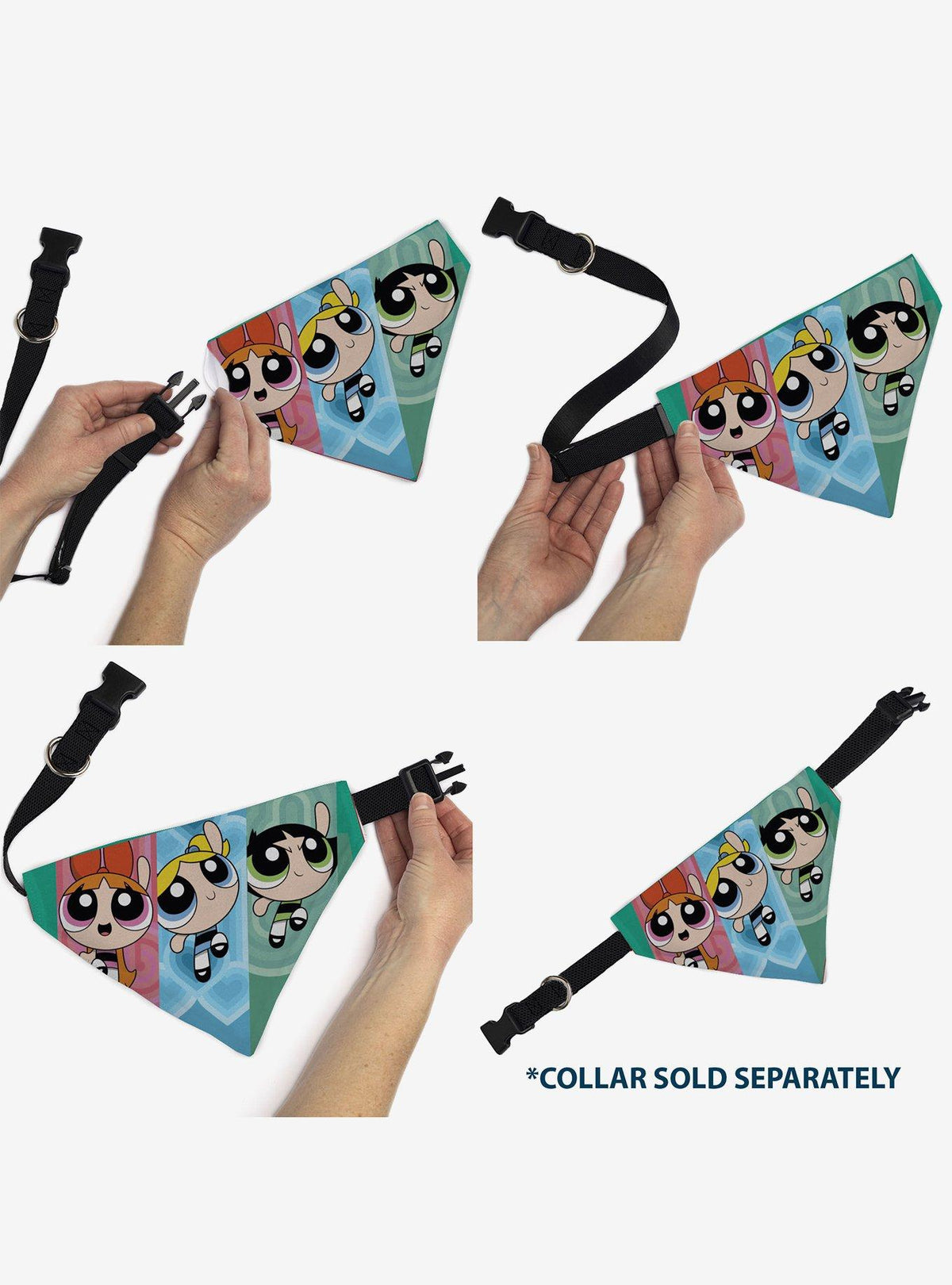 Bandana para mascota Las Chicas Superpoderosas en vuelo