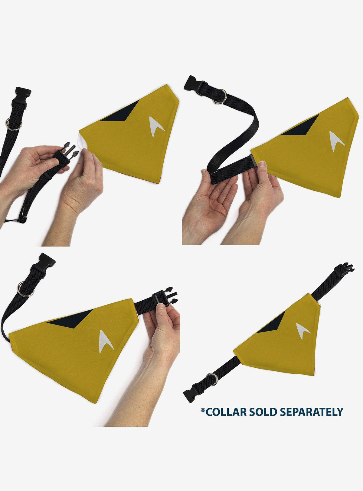 Pañuelo para mascota Star Trek: uniforme dorado de Kirk