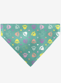Bandana para mascota Barbie con huellas y diseño pastel