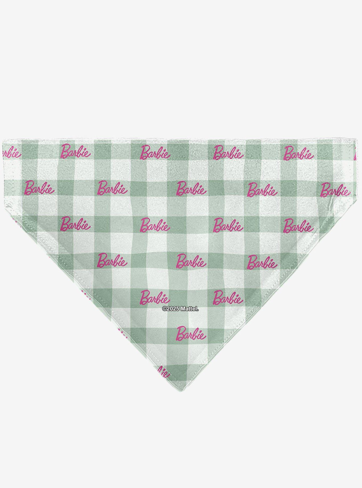 Bandana beige a cuadros Barbie para collar de mascota