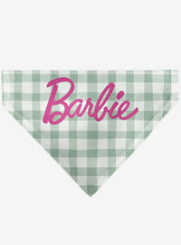 Bandana beige a cuadros Barbie para collar de mascota