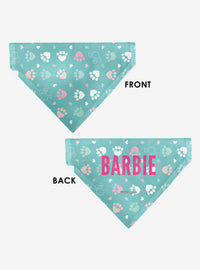 Bandana para mascota Barbie con huellas
