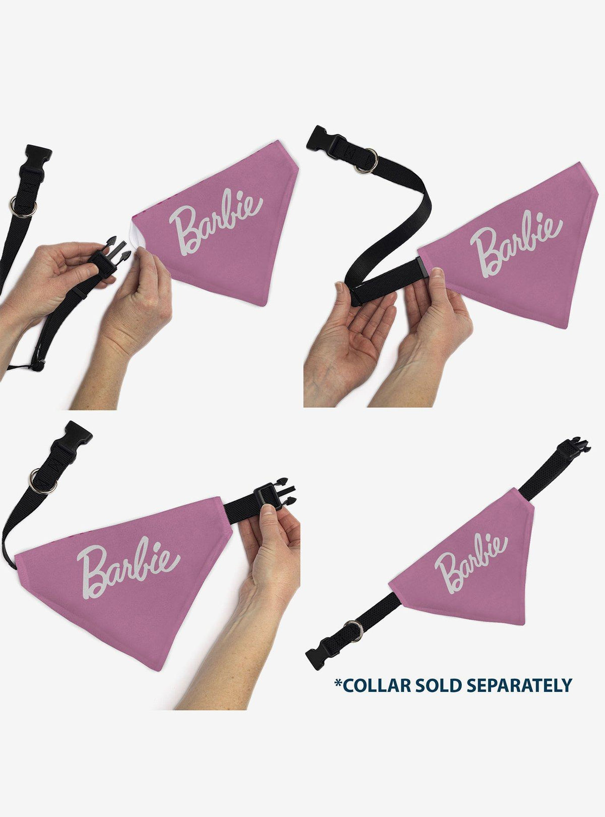 Bandana Barbie deslizable para collar de mascota
