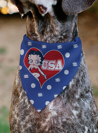 Bandana para mascota Betty Boop USA Heart Pose