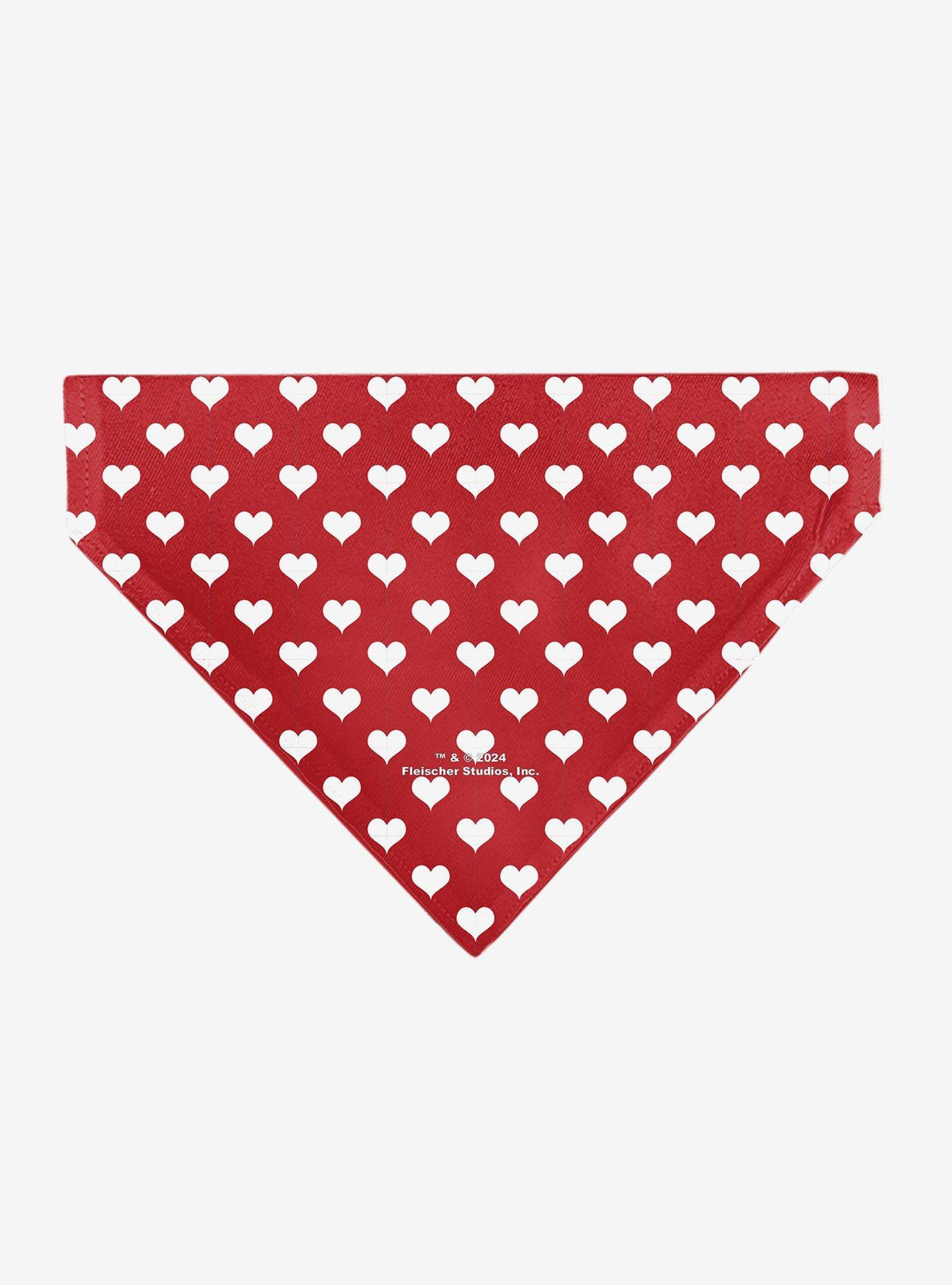 Bandana blanca para mascota Betty Boop con corazones