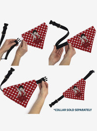 Bandana blanca para mascota Betty Boop con corazones