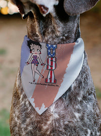 Bandana para mascota Betty Boop, estrellas y franjas