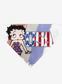 Bandana para mascota Betty Boop, estrellas y franjas