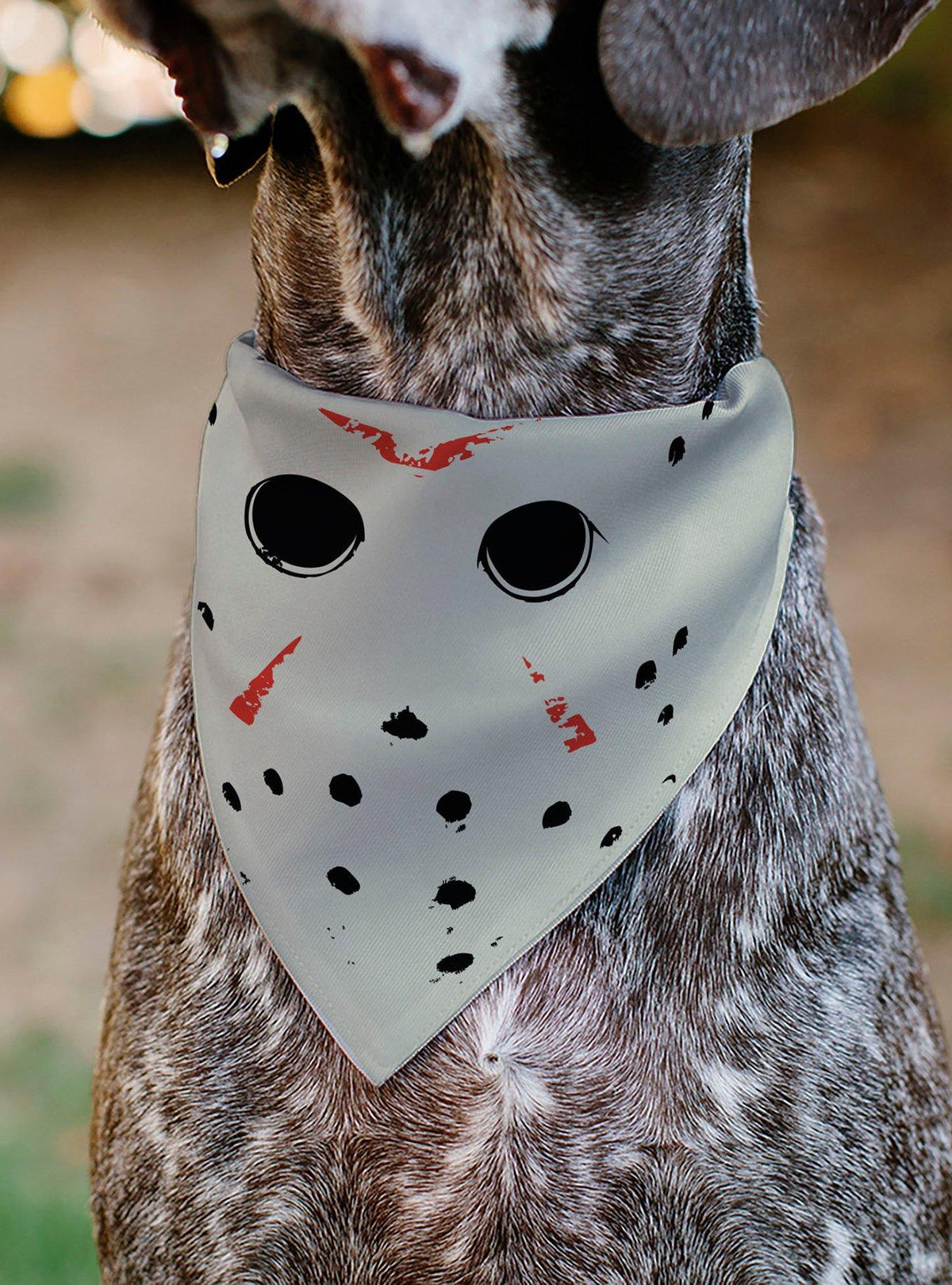 Bandana para mascota Friday the 13th con máscara de hockey