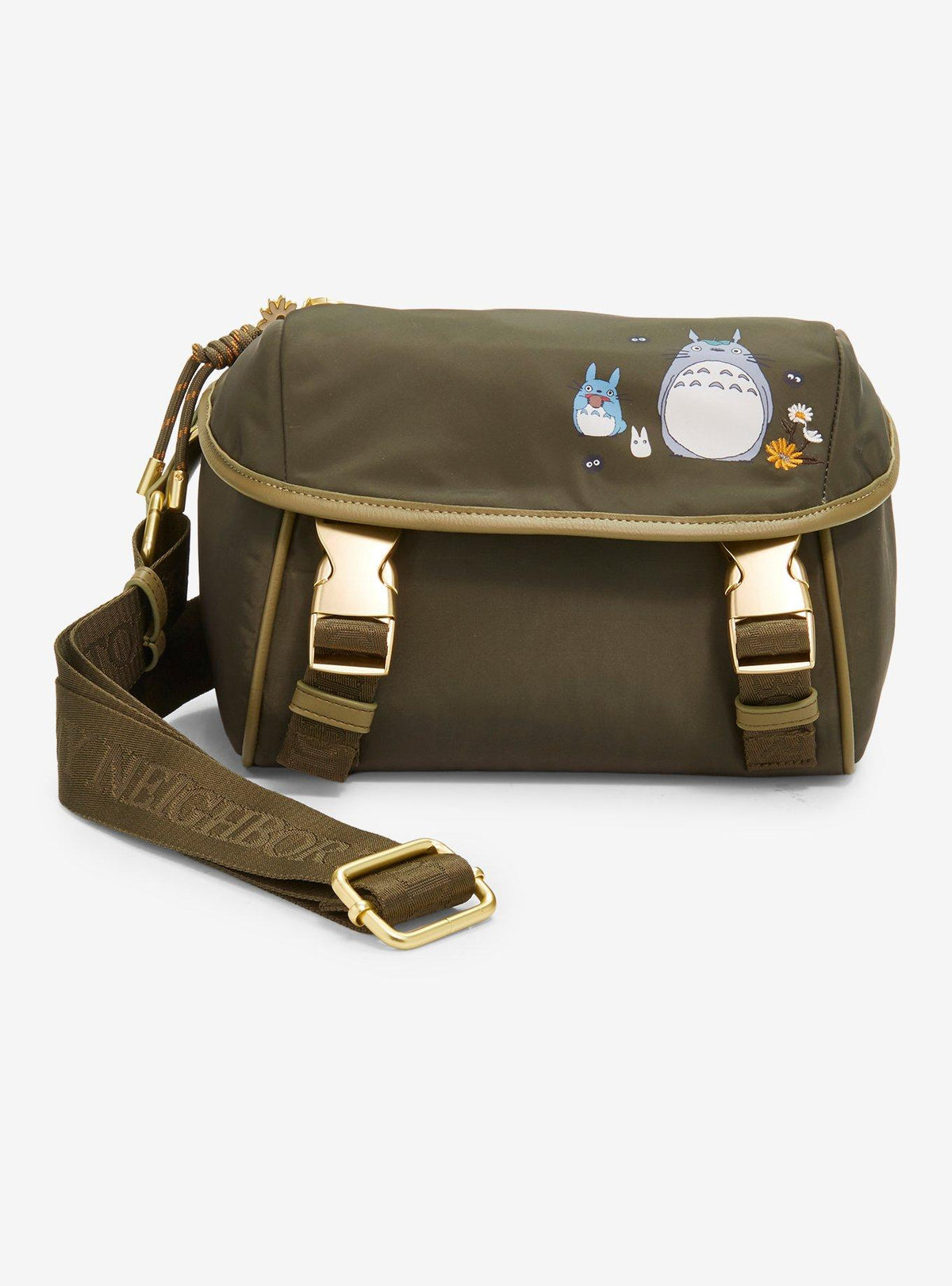 Bolso cruzado Mi vecino Totoro verde oliva