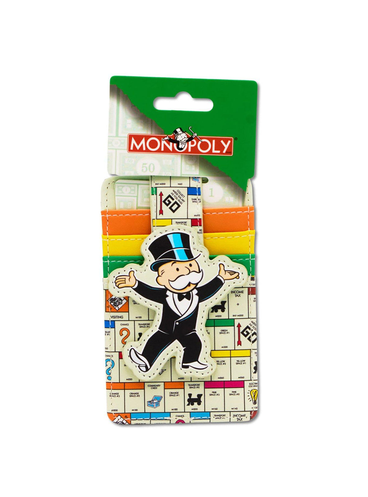 Billetera Monopoly con porta credencial Mr. Monopoly
