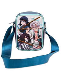Cartera cruzada Demon Slayer con personajes y logo
