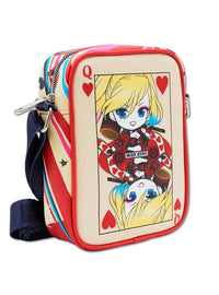 Cartera cruzada Harley Quinn Chibi Reina de Corazones