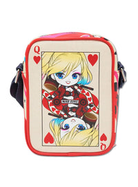 Cartera cruzada Harley Quinn Chibi Reina de Corazones