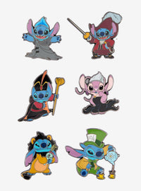 Pin esmaltado sorpresa de Stitch y Angel como villanos