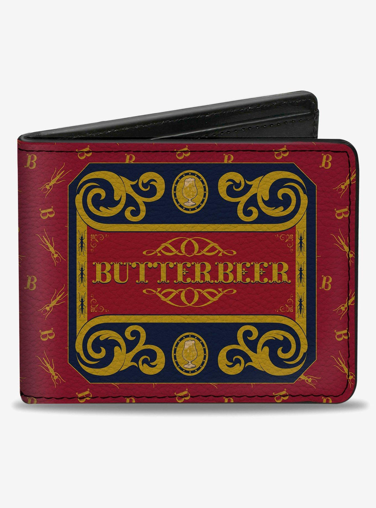 Billetera Harry Potter Butterbeer e íconos azul