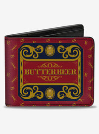 Billetera Harry Potter Butterbeer e íconos azul