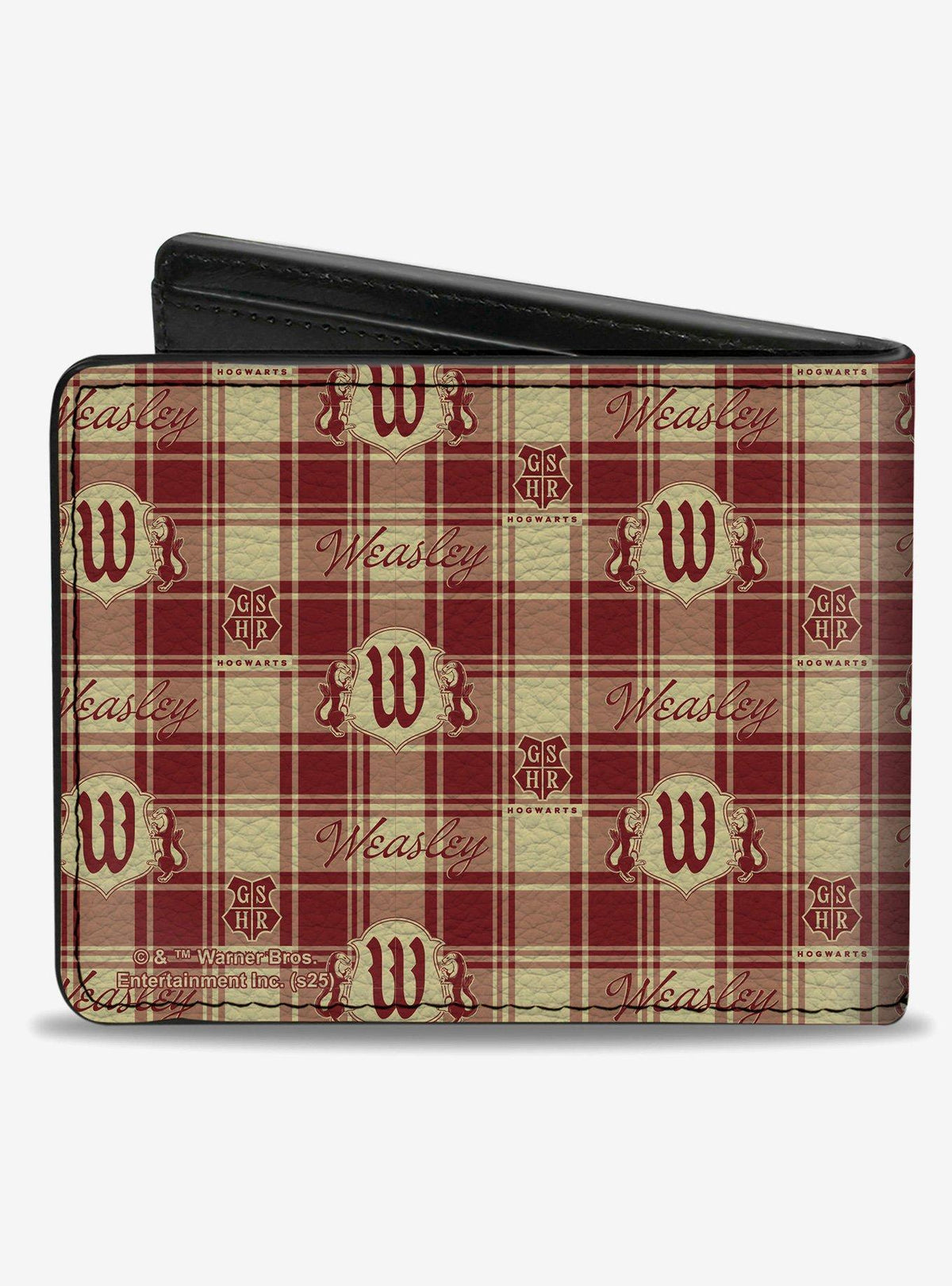 Billetera beige a cuadros con escudo Weasley - Harry Potter