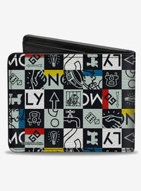 Billetera doble Monopoly Icon Blocks Collage