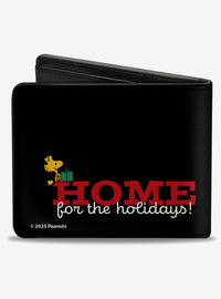 Billetera negra Peanuts con Snoopy y su casita