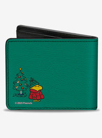 Billetera Peanuts Snoopy y Woodstock navideña