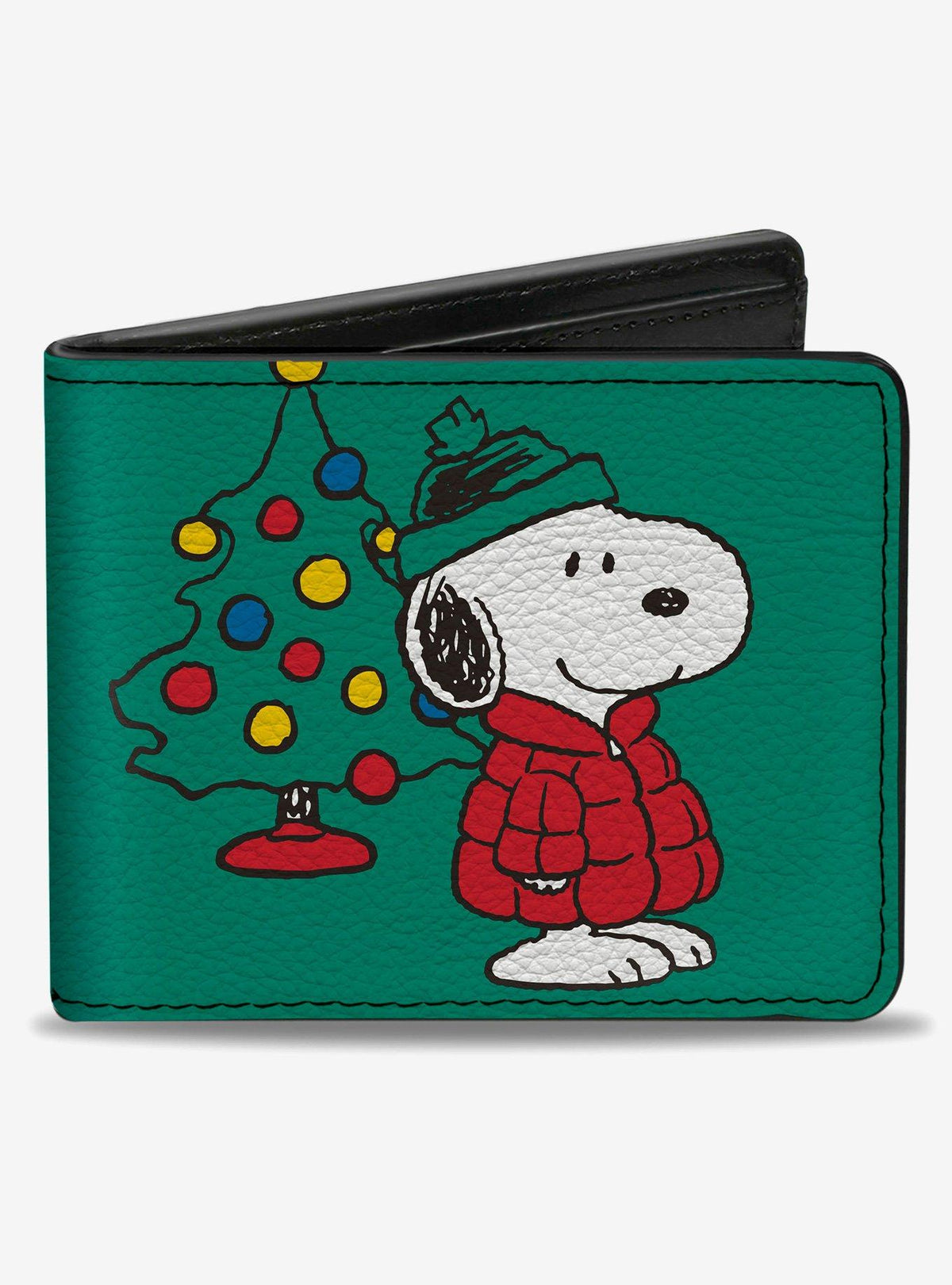 Billetera Peanuts Snoopy y Woodstock navideña