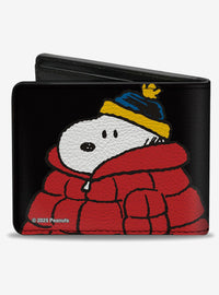 Billetera Peanuts navideña de Snoopy y Woodstock