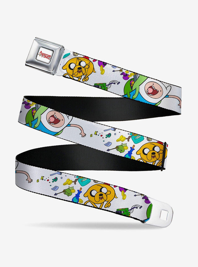 Adventure Time: Cinturón juvenil con hebilla de Jake y Finn