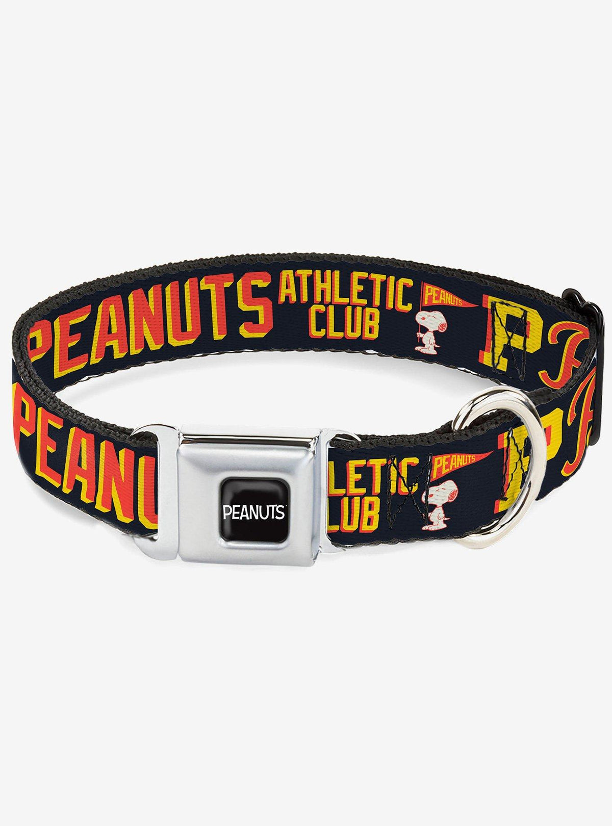 Collar negro Peanuts para perro con hebilla de cinturón