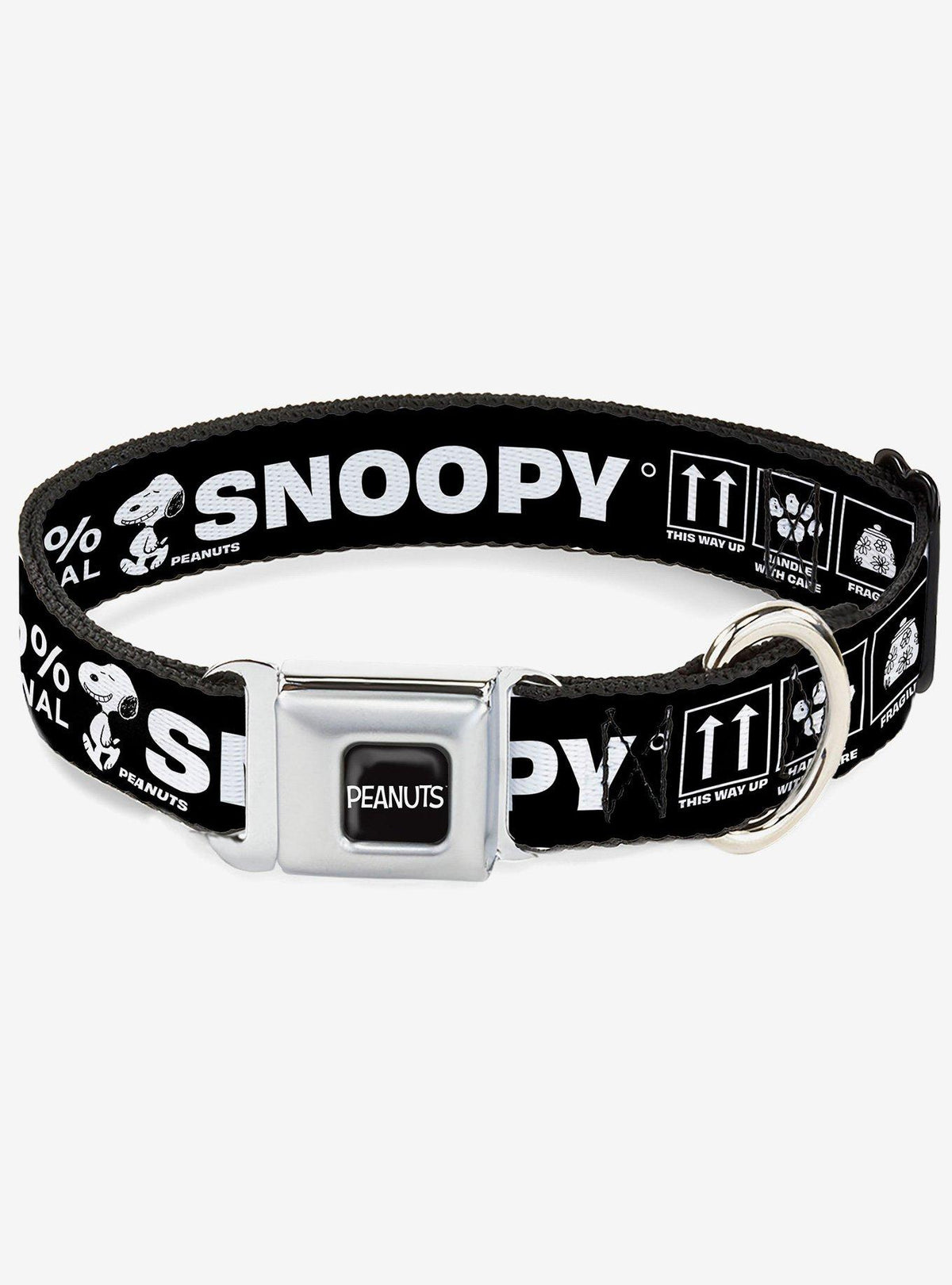 Collar para perro Snoopy con hebilla tipo cinturón de seguridad