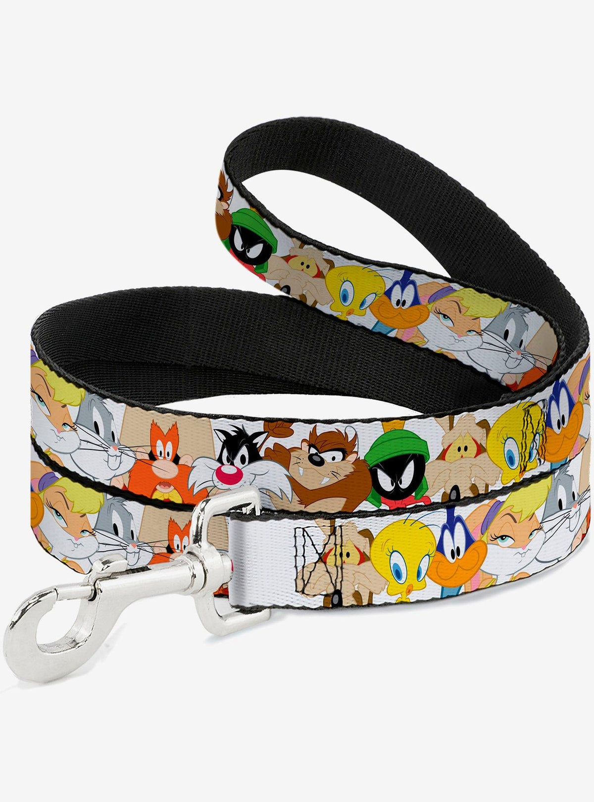 Correa blanca para perro Looney Tunes con nueve personajes