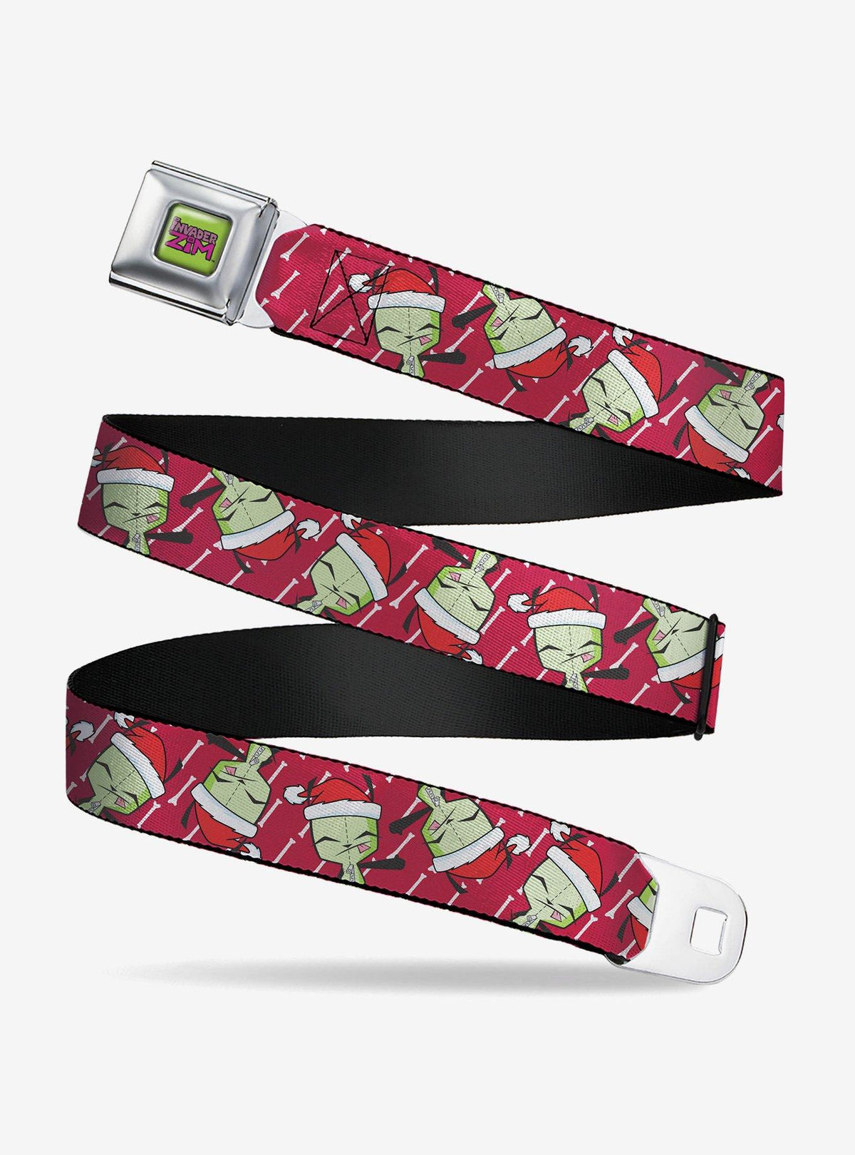 Cinturón Invader Zim con GIR navideño y diseño de hueso
