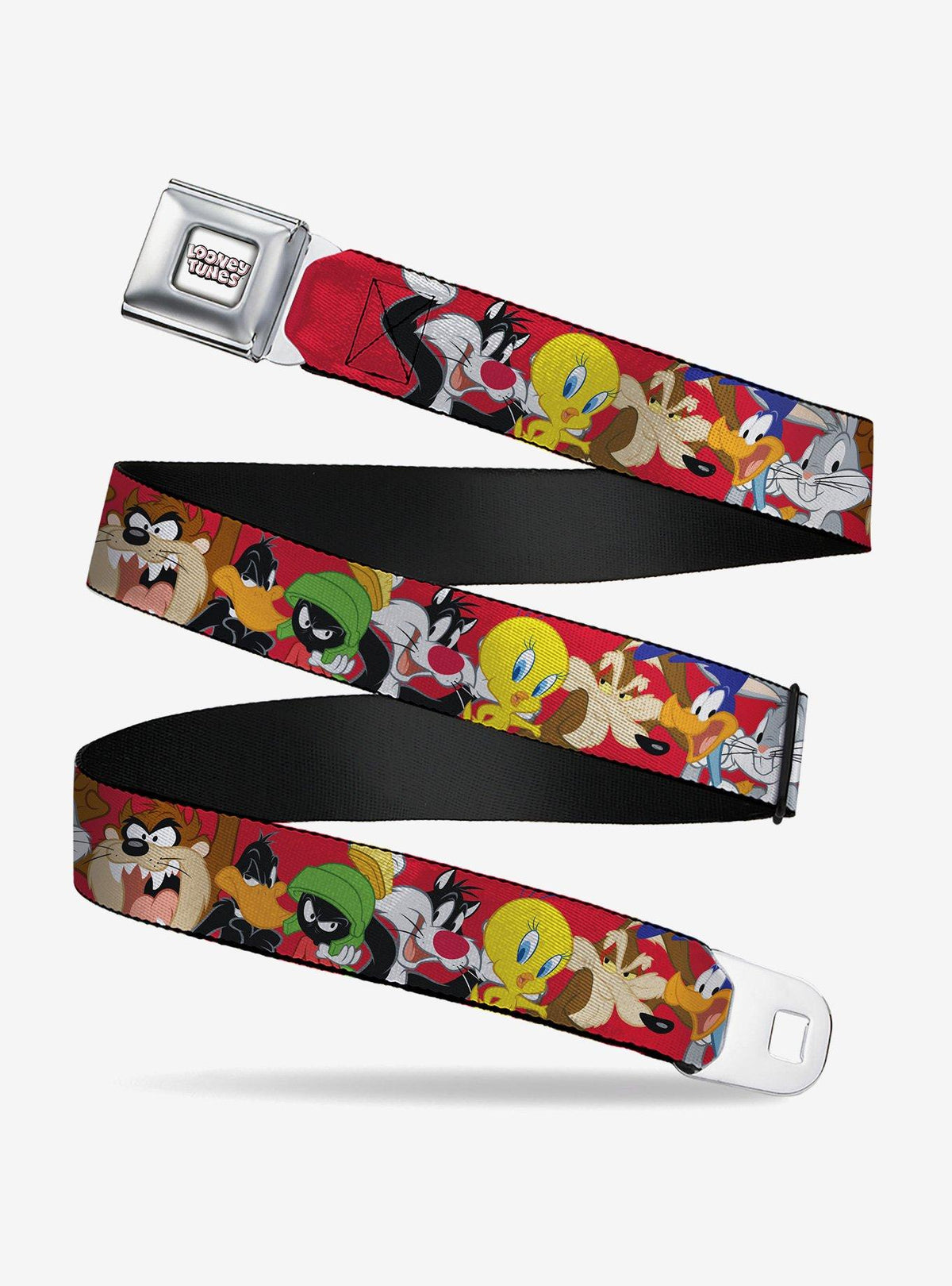 Cinturón Looney Tunes rojo con 8 rostros