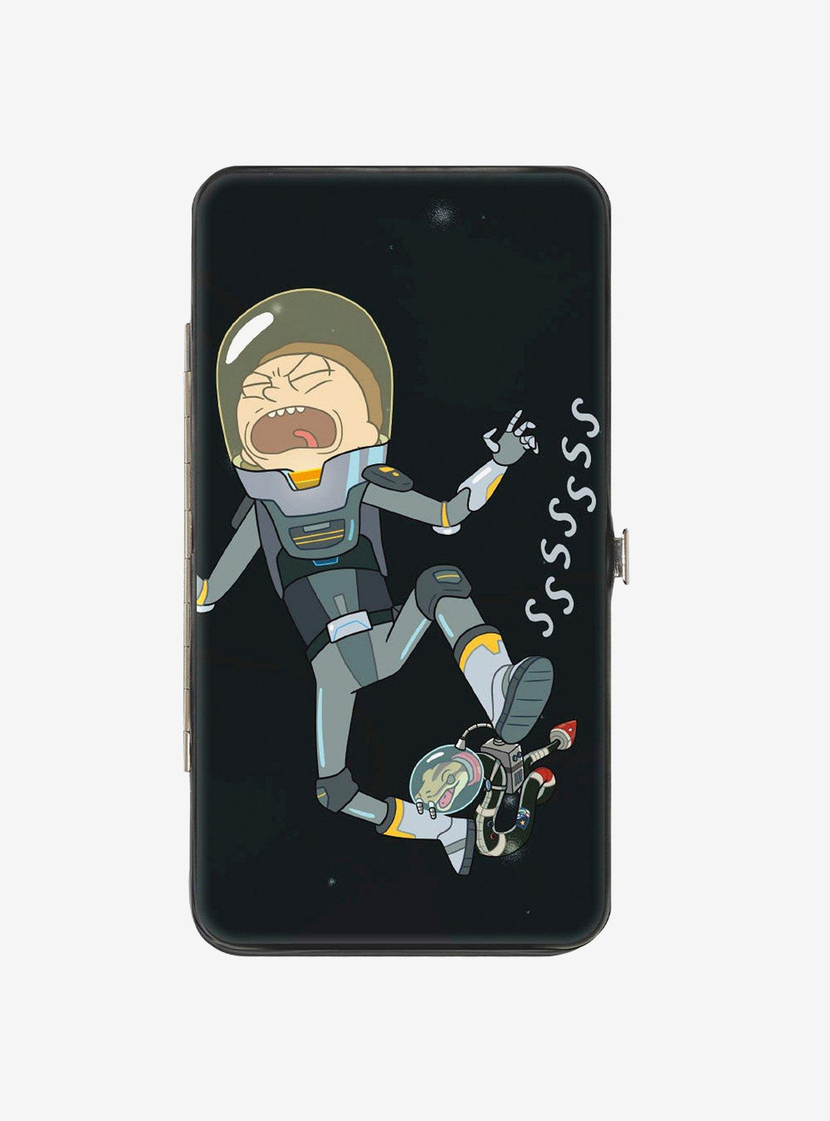 Billetera con bisagra Rick and Morty: escena espacial